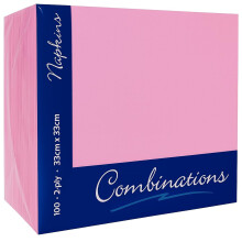 ISUPLI 100 x Rose Pink Paper Napkins | 2-Ply Soft & Absorbent Disposable Serviettes 33x33cm | Ideal for Dining, Parties, Hand Towels, Tea Towels,