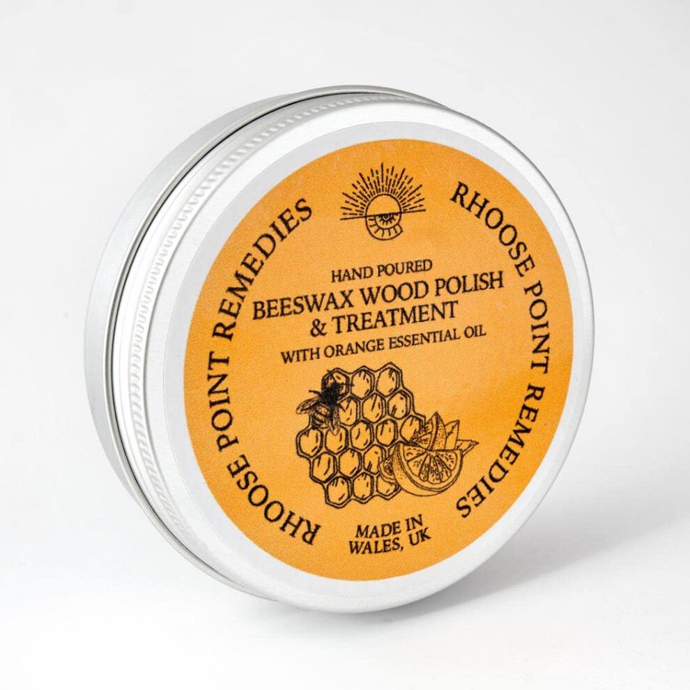 Beeswax Wood Polish With Orange Essential Oil - 300Ml - Natural Wood Wax, Enhances The Natural Beauty Of All Types Of Wood, Cleans, Seals & Protects 5051223867494