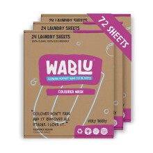 WABLU 72 Laundry Sheet MULTIPACK | Lighly fragranced | Effective washing detergent sheets for your clothes | Swap from capsules, pords, liquids and
