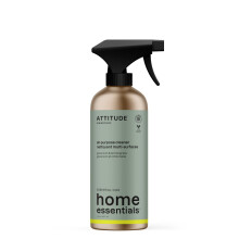 ATTITUDE Multi-Purpose Cleaner, EWG Verified, Plant and Mineral-Based Ingredients, Vegan Household Products, Refillable Aluminum Bottle, Geranium and