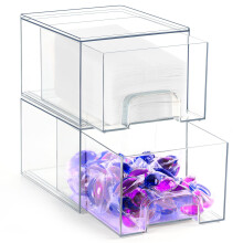 Lekesky Laundry Storage Containers, Dryer Sheets Organiser, Drawer Organiser for Easy Access, Holds Laundry Gel, Dryer Sheets, Clips Etc