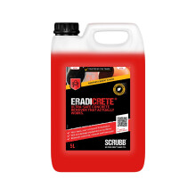 SCRUBB ERADICRETE? Ultra-Safe Concrete Remover & Cleaner, Non-Hazardhous, Non-Fuming, Non-Corrosive, 5L