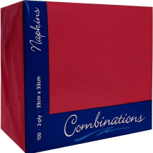 ISUPLI Burgundy Napkins 33x33cm ? 100 Premium 2-Ply Serviettes | Soft, Absorbent Disposable Napkins for Parties, Christmas, Weddings, Catering,