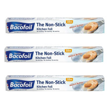 Non-Stick Kitchen Foil |, Tear-Resistant, Easy to Cut | 30cm x 10m, Pack of 3 Rolls (Total 30m)