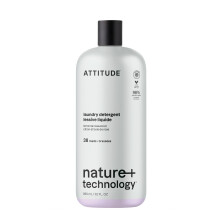 ATTITUDE Laundry Detergent Liquid, Plant-Based Ingredients, EWG Verified, High Efficiency, White & Colored Clothing, Lemon & Rosewood, 38 Loads, 950
