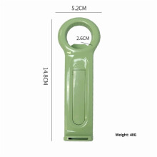 Ouvre-bouteille portable vert avec poignée antidérapante (2 pièces)