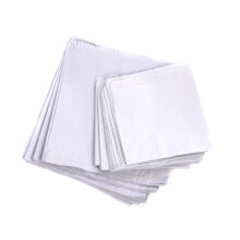 100 8.5" x 8.5" White Sulphite Strung Paper Bags | Takeaway Lunch Fruit Bakery Food | Recyclable Bio Degradable