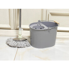 Galvanized Steel Metal Mop Bucket 13L litres Large Industrial Galvanised Reinforced Heavy Duty Thick Metal Steel Mop Bucket for Home Office General