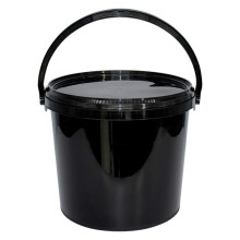 10L Black Plastic Bucket with Lid ? Heavy Duty, Food Grade & Leak-Resistant | Multi-Purpose Storage for Liquids, Solids, Paint, Waste & More (2)