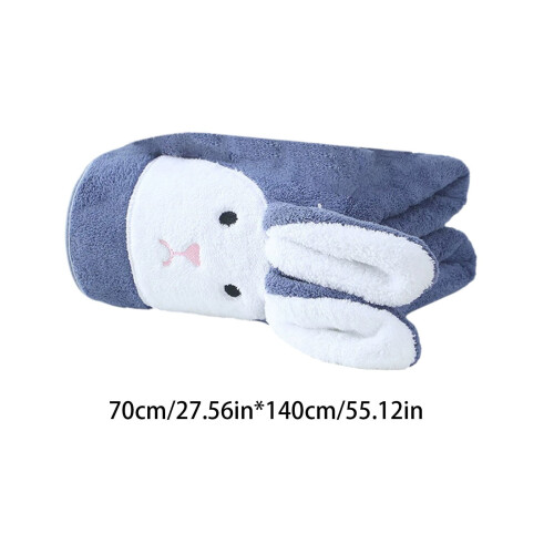 Coral Fleece Easter Towel Set with Embroidered Rabbits 2
