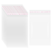 sourcing map 100pcs Self Sealing Cello Bags, 22x32cm Clear Resealable Self Adhesive Bags for Cookie Bakery Clothes Packaging