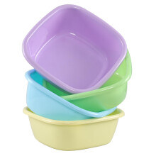 Lasbily 8 L Plastic Washing Up Bowl, Set of 4 Small Colored Wash Basin Tub