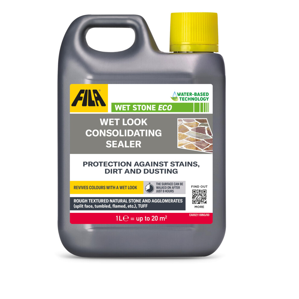 Fila Surface Care Solutions, Wet Stone Eco, Waterproofing Sealant For Natural Stone, Wet Look Tile Sealant, Stainproof Patio Sealer Wet Look, Suitable 5051223745068