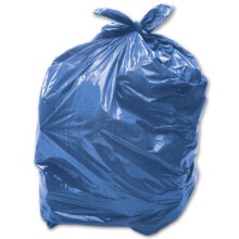 100 x Blue 90L Medium-Duty (28 Micron / 112 Gauge) Alina Coloured Refuse Sack/Polythene Dustbin Liner/Plastic Bin Bag / 90 Litre Blue Garbage Bag (100