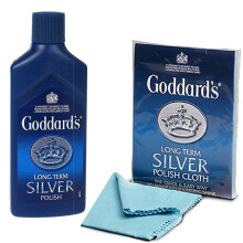 Goddard's Polishing Kit Long Term Silver Polish Cloth and Silver Polish Cleaner jewelry also use in Dinnerware, Antiques, Silverware Helps Shine,