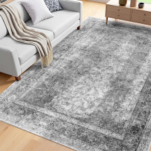 VEVOR Area Rug, 6 x 9 ft Large Washable Boho Rug, Non-Slip and Tear-Resistant Soft Carpet, Pet & Child Friendly Bohemian Area Rugs, Indoor Mat for
