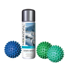 Mountval Down Wash Kit to Clean and Restore Puffer Jackets, Sleeping Bags & Outdoor Gear, Gentle Down Detergent and Dryer Balls, Ideal Down Cleaner