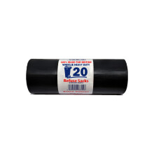 Homewise 20 Wheelie Bin Bags Heavy Duty 240L ? Extra Strong Refuse Sacks | Pack of 20 Black Bin Liners for Large Wheelie Bins | Leak-Proof,