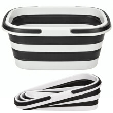 Collapsible Washing Up Bowl with Handles | Foldable Basket for Camping, Picnic and Travel, Outdoor Basin, Portable Space Saving Bucket for Car