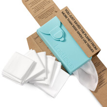 LastTissue? Reusable Cotton Tissue Pack | Face Towels & Handkerchiefs for Men & Women ? Washable, Sustainable Facial Tissue with Storage Case -