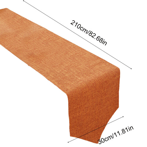 Orange cheesecloth table runner rustic sheer 90x24 in 2