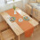 Orange cheesecloth table runner rustic sheer 90x24 in 5