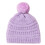 Căciulă de iarnă elastică violetă pentru copii, cu pompon 1