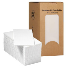 MORGIANA 50PCS Linen Feel Napkins Disposable 43 * 30cm Serviettes White Cloth-Like Guest Towel Eco Airlaid Thick Luxury Napkins for Wedding Party