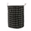 Large Spacious Foldable Grid Fabric Laundry Basket-Black XXL 1