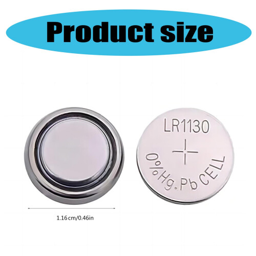 LR1130AG10 Μπαταρία με κουμπί 1.55V για ρολόι, τηλεχειριστήριο, αριθμομηχανή παιχνιδιών, 2