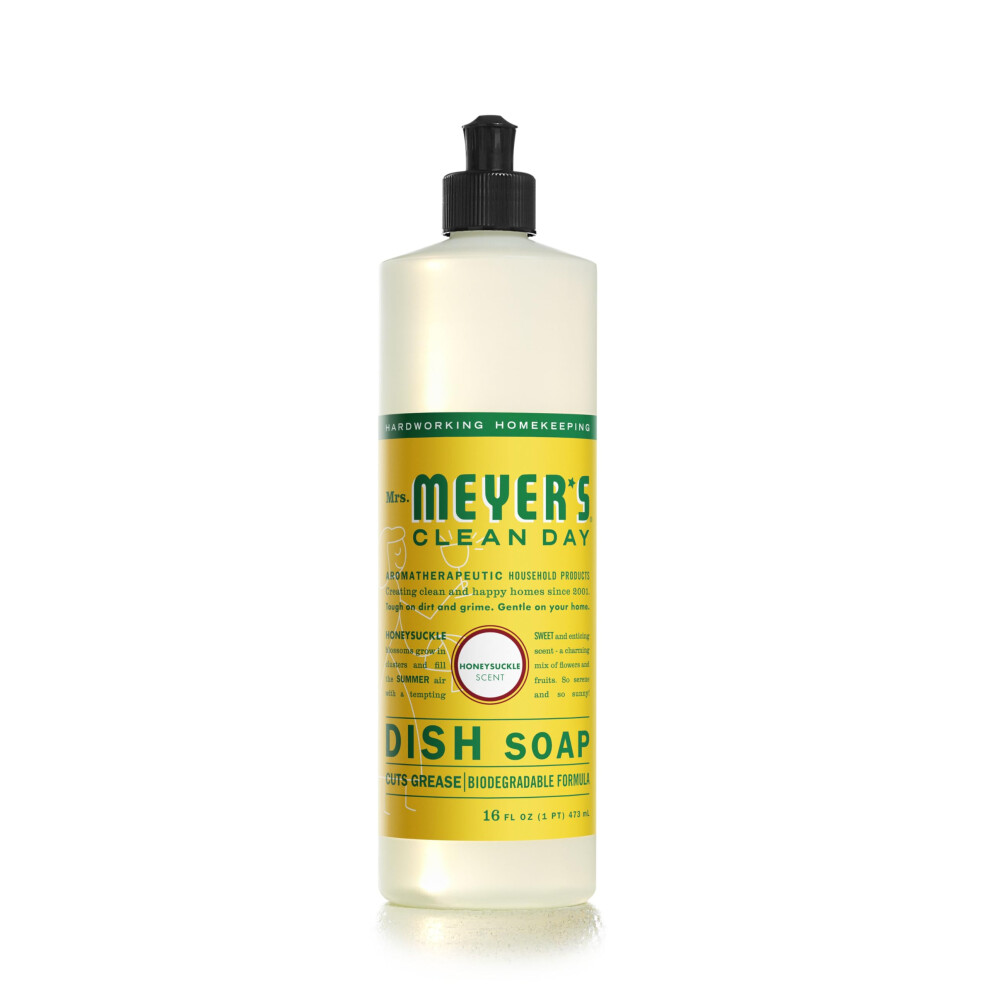 Mrs. Meyer's Clean Day Dish Soap, Honeysuckle, 16 Fl Oz
