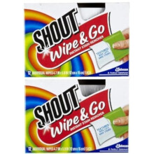 Shout Stain Remover Wipes - 12 ct - 2 pk by Shout