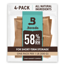 Boveda 58% Two-Way Humidity Control Packs For Storing 1 lb ? Size 67 ? 4 Pack ? Moisture Absorbers for Storage Containers ? Humidifier Packs ?