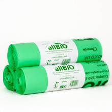 allBIO 140L Compostable Kerbside Bin Bags/Garden Sacks ? Pack of 30