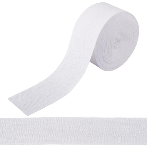 Λευκή βαμβακερή ταινία πόλωσης Twill 10,94 γιάρδες  2 ίντσες