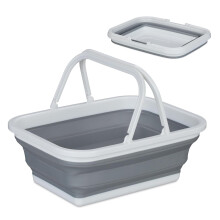 HAAYATT Collapsible Washing Up Bowl with Handles ? Foldable Silicone Storage Basket, Portable Tub for Kitchen, Bathroom, Outdoor, Picnic ?
