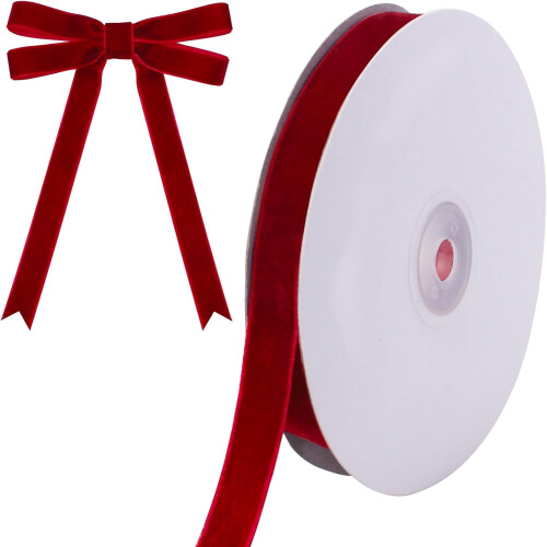 Rotes Samtband, 5/8 Zoll x 10 Yards