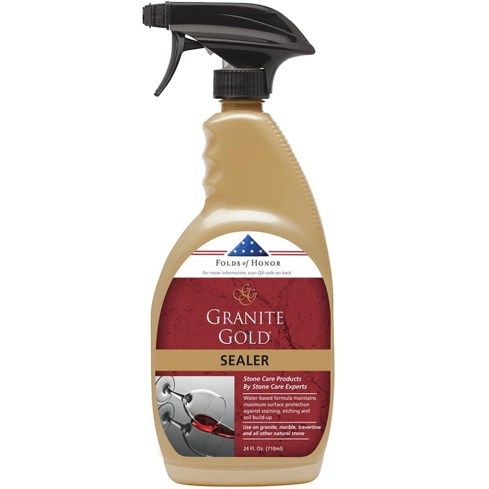 Granite Gold Water-Based Sealer Spray, Protection For Granite, Marble, Travertine, Natural Stone Countertops, 710Ml (Pack Of 1) 5051224656868