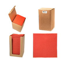 Alvotex Airlaid Cocktail Napkins 20 x 20 cm 100/1 - Red (110)