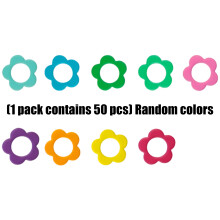 50Pcs Metal Stitching Markers Locking Crochet-five leaf flower