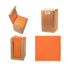 Alvotex Airlaid Cocktail Napkins 20 x 20 cm 100/1 Orange (023)