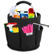 heather UK Cleaning Bucket Organiser Caddy Cushioned Bag for Cleaning Products Organiser. Collapsible Under Sink Storage Organiser Cleaning Caddy with