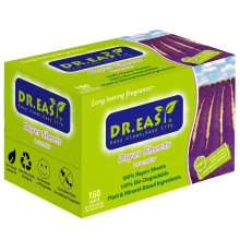 Dr.Easy Dryer Sheets Lavender Plant Based all ingredients for Sensitive Skin 160 Ct 100% Rayon Fabric Softener sheet for laundry No Dyes Reduce Static