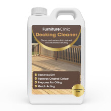 Furniture Clinic 5L Decking Cleaner for Wood - Weathered Deck Cleaner, Stain Remover & Restorer - Clean & Remove Dirt & Algae from Wooden Garden Patio