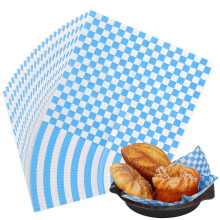 APACALI 300 Sheets Greaseproof Paper Sheets 28 x 26cm, 11 x 10 Wax Burger Paper Sheets, Checkered Basket Liners for Sandwich Hamburgers Fries Cake,