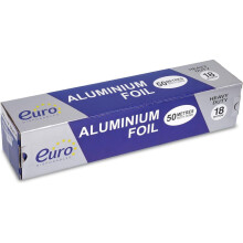 Essential Housewares Heavy Duty Aluminium Foil - 50m Roll (30cm, Extra Wide) Gas & Electric Oven & Fridge-Safe 18-Micron Thick Professional Tinfoil