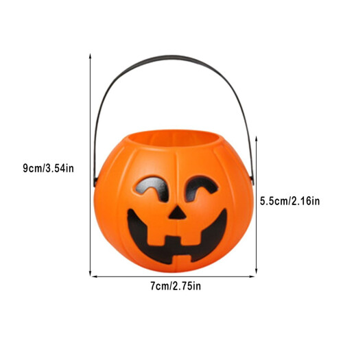 Κουβάδες κολοκύθας για το Halloween, Κουβάδες με γλυκά με λαβή, Κουβάδες κολοκύθας για 1