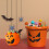 Κουβάδες κολοκύθας για το Halloween, Κουβάδες με γλυκά με λαβή, Κουβάδες κολοκύθας για 5