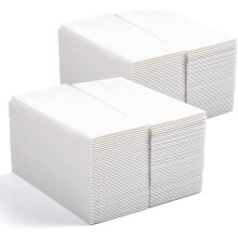 MORGIANA 200 PCS Linen Feel Napkins Disposable 43 * 30cm Serviettes White Cloth-Like Guest Towel Eco Airlaid Thick Luxury Napkins for Wedding Party