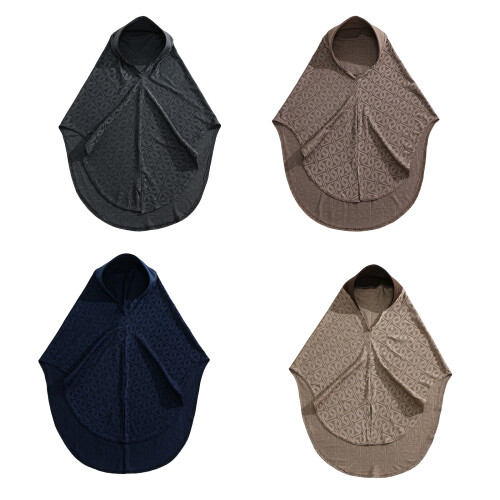 Classical Shawl Wrap Hijab Scarf Middle-Dark Grey 86x78cm 1